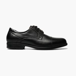 Men's Florsheim Midtown Cap Toe Oxford in Black Leather. 12138 001